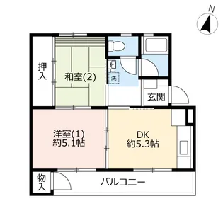 UR飯島【4階】の間取り