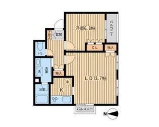 元麻布フォレストプラザII【2階】の間取り