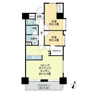 埼玉県さいたま市南区文蔵1【マンション】の間取り