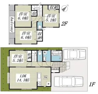 埼玉県狭山市笹井3【一戸建】の間取り