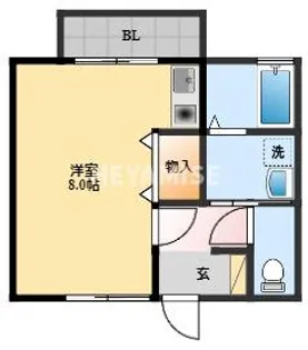 セジュール金堀【1階】の間取り