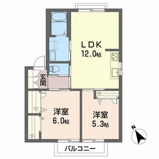 ミトラパリス A棟【2階】の間取り