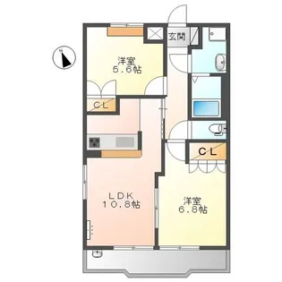 プレッソリーバ【2階】の間取り