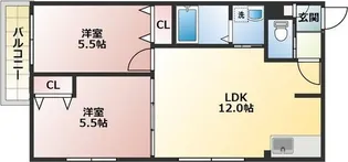 グランディオ南平岸【3階】の間取り