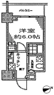 カスタリア門前仲町II【7階】の間取り