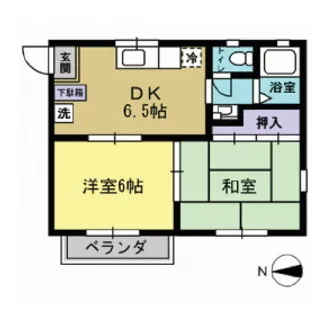 観音ハイム【2階】の間取り