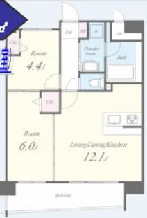 ホワイトアゲート博多【8階】の間取り