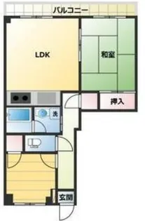 ホリホックイン和田【4階】の間取り
