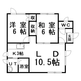 パークサイドハイツ(愛国)【1階】の間取り