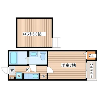 stage南仙台【2階】の間取り