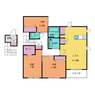 アークトゥルス【2階】の間取り