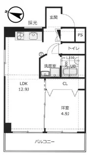 東京都港区南麻布1【マンション】の間取り