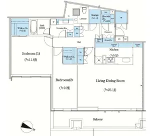 東京都千代田区二番町【マンション】の間取り