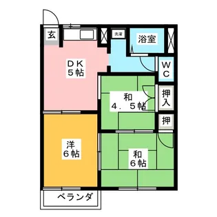 フォーブル二の岡A【2階】の間取り