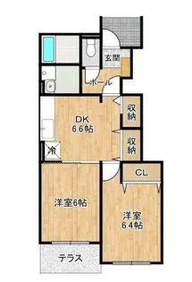 ラフレシール スルガ【1階】の間取り