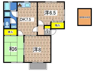 ローズハイツ A【2階】の間取り