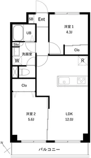 PARK MODERN西葛西【7階】の間取り