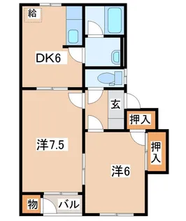 ブランミュール A【1階】の間取り