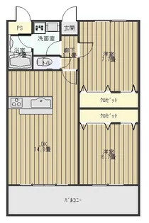 千葉県館山市北条【マンション】の間取り