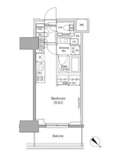 ザ・パークハビオ月島フロント【4階】の間取り