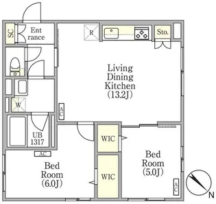 ツヴァイテ小竹向原【4階】の間取り