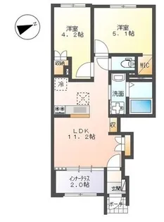 ボーデンリヒト【1階】の間取り