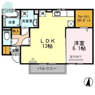 ヴェルシャトレー古賀島【1階】の間取り