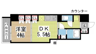 神戸元町Noah【9階】の間取り