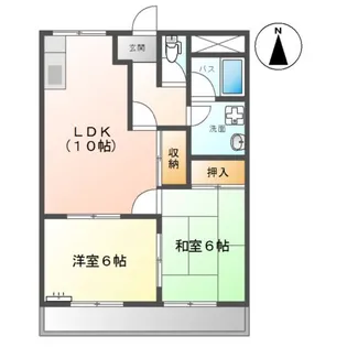バンティアン【2階】の間取り