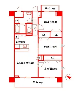 PLAZA池尻I【6階】の間取り