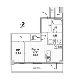 ジェイエムエフレジデンス町田【3階】の間取り