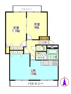 メゾンキャッスル【4階】の間取り