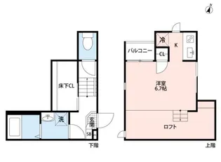 CB琴平ソレイユ【2階】の間取り