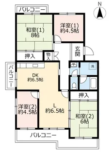 UR鈴の宮【1階】の間取り