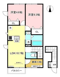 モアグレイス【2階】の間取り