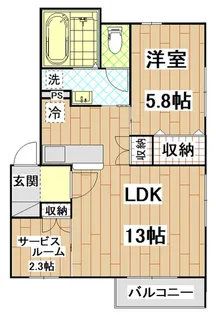 デュオロッシュ【2階】の間取り
