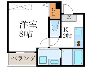ア-クリ-ド千本今出川【2階】の間取り
