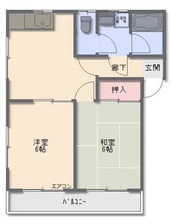 テンジンハイツB【1階】の間取り