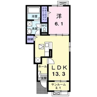 ライジングヒルズ【1階】の間取り