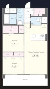 エクセルハイム東灘【4階】の間取り