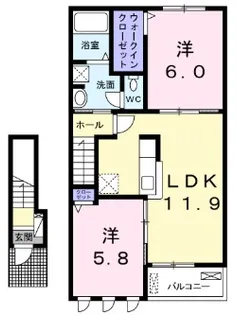サンフラワー【2階】の間取り