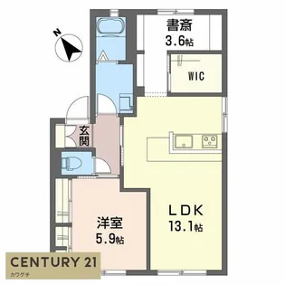 コートタウン錦 C棟【1階】の間取り