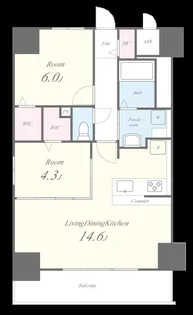 ル・シエール清水【8階】の間取り