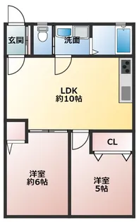 ハイライズ若命【1階】の間取り