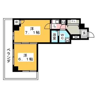 アーバンフラッツ新栄【8階】の間取り
