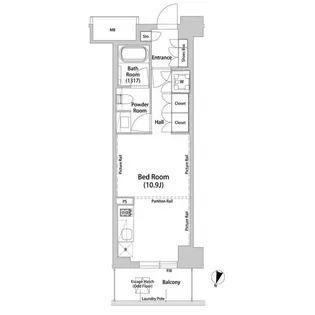 飯田橋ガーデンフラッツ【5階】の間取り