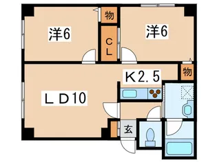 パレス本郷 B棟【2階】の間取り