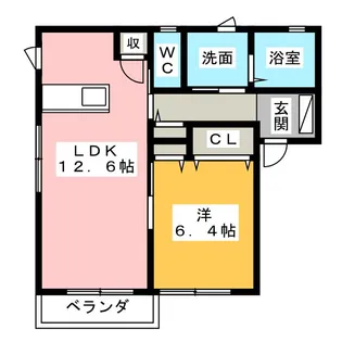 メル・ドゥー A【2階】の間取り