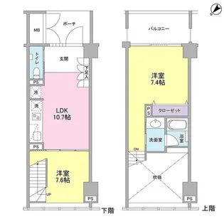 ラフィーヌ銀座【11階】の間取り