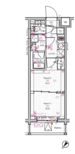ザプレミアムキューブG東中野【2階】の間取り